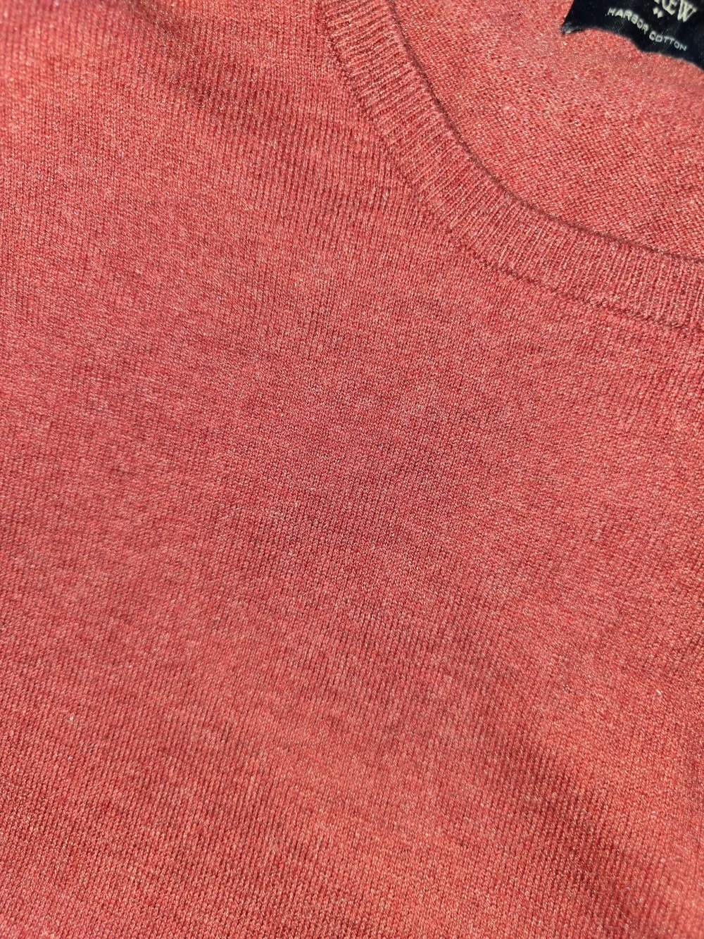 J. Crew Men’s Crewneck Merino Wool/Cotton Blend Sweater. Heathered Burgundy Red.